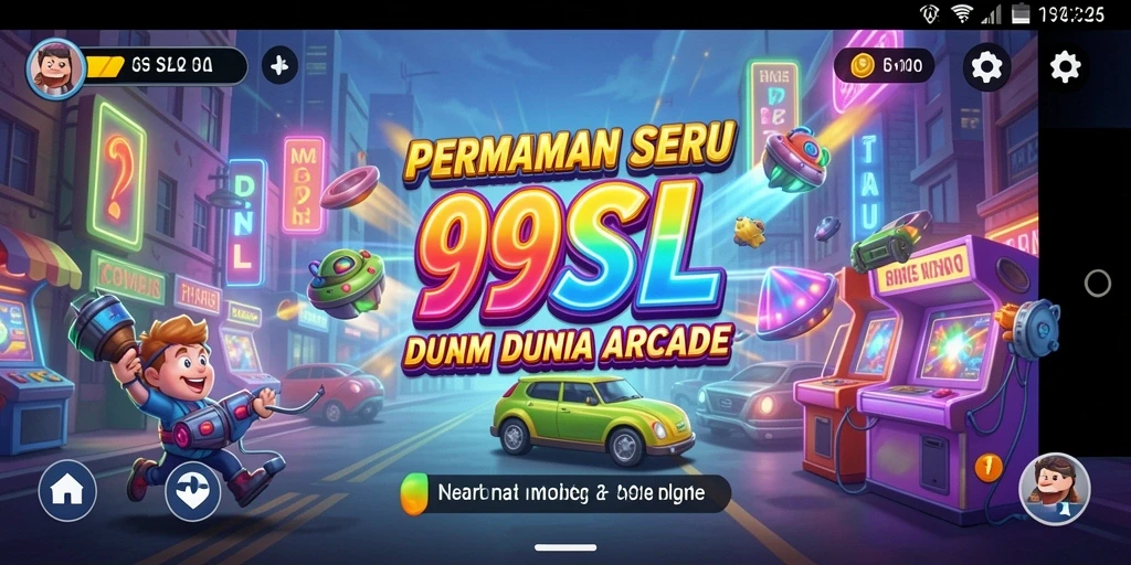 Screenshot utama 99SL menampilkan gameplay arcade seru dengan grafis yang menarik.