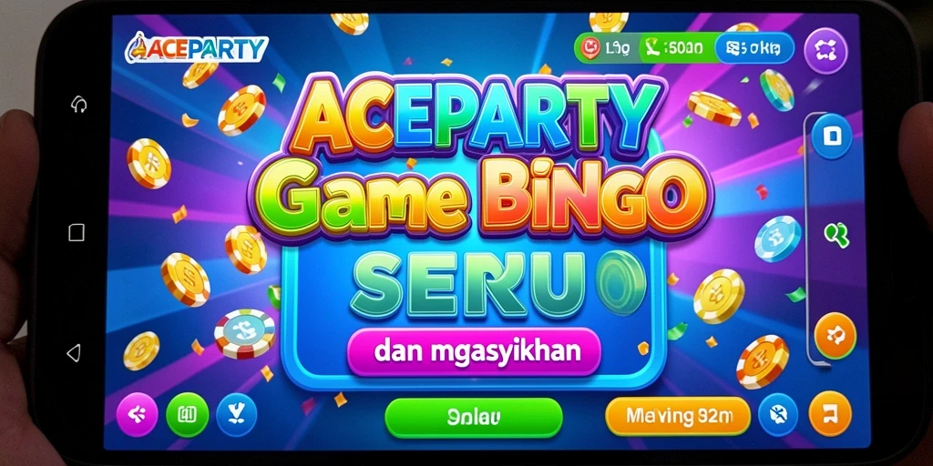 Screenshot gameplay ACEPARTY yang menunjukkan suasana seru permainan Bingo.