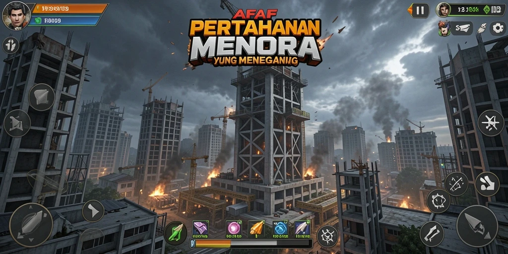 Tampilan gameplay Tower Defense yang mendebarkan dari AFAF.