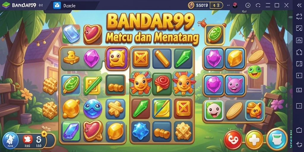 Tangkapan layar dalam game Match-3 menampilkan aksi penuh warna dan gameplay menarik.