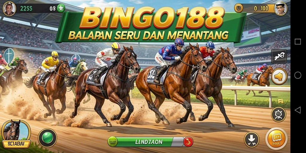Tampilan seru dari gameplay BINGO188 yang penuh aksi balapan.
