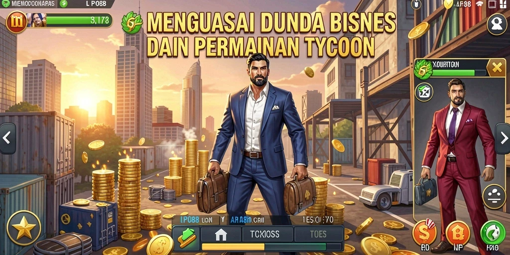 Tangkapan layar permainan LPO88 menampilkan strategi bisnis yang mendebarkan.