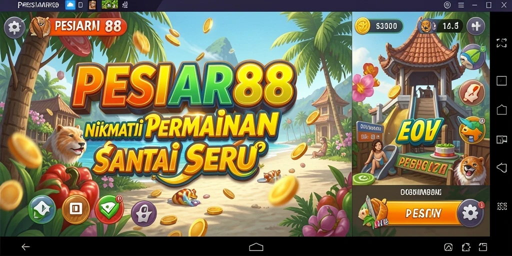 Tampilan seru gameplay PESIAR88 di dunia yang penuh warna.