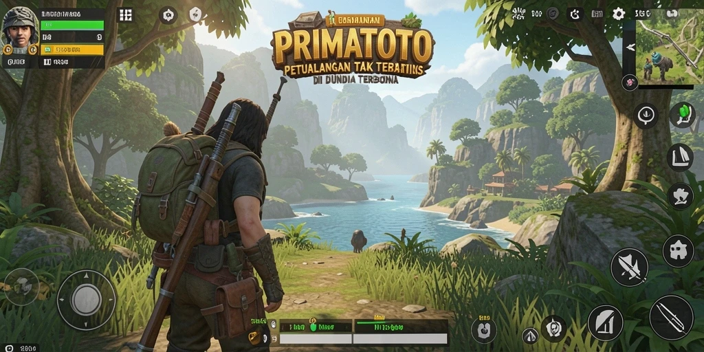 Gameplay seru dalam dunia terbuka PRIMATOTO dengan eksplorasi tak terbatas.