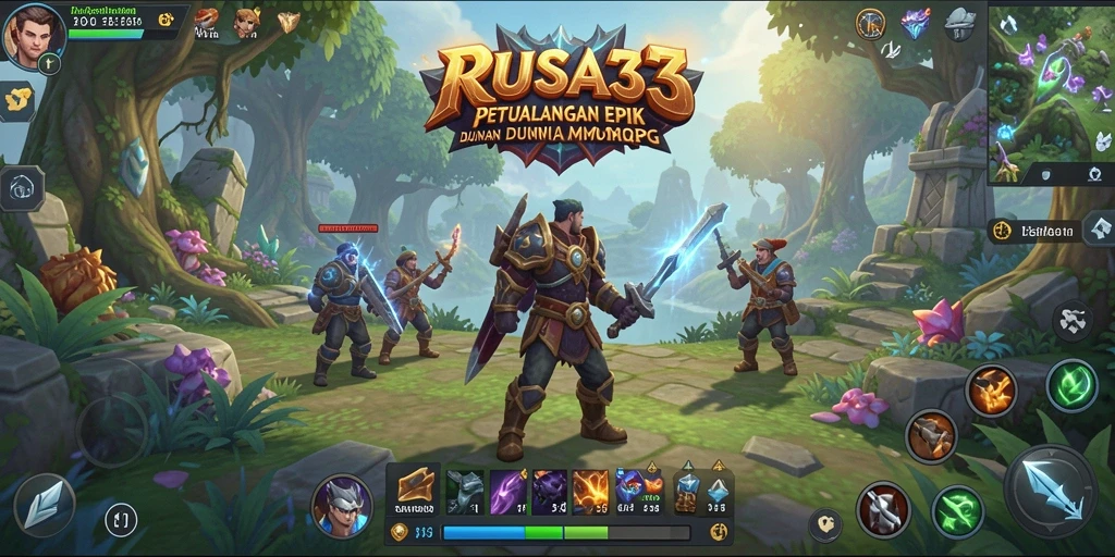 Screenshot gameplay RUSA33 menampilkan aksi seru dalam pertarungan MMORPG.