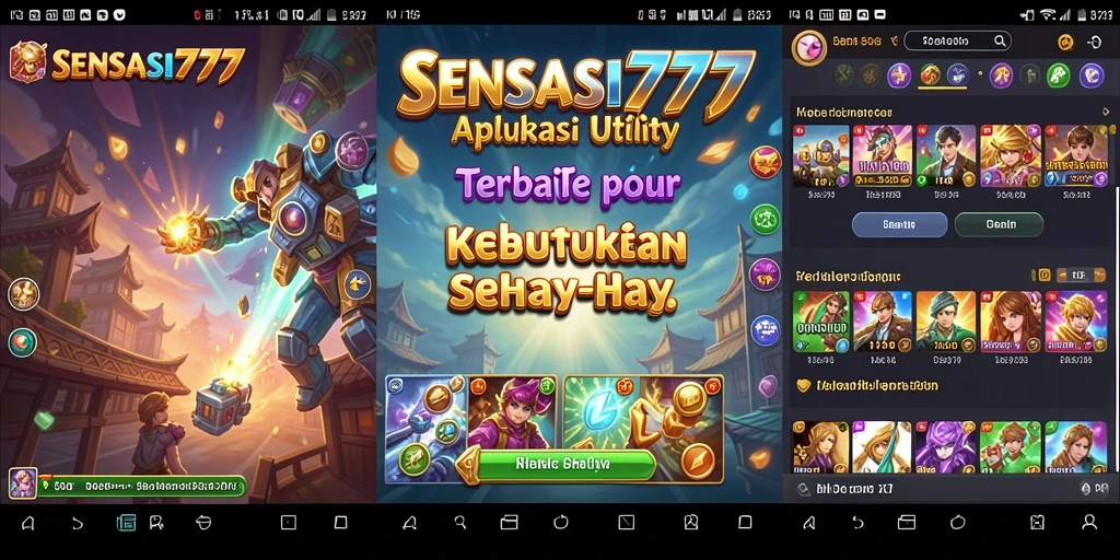 Screenshot utama SENSASI777 menampilkan antarmuka aplikasi Utility yang bersih dan efisien.