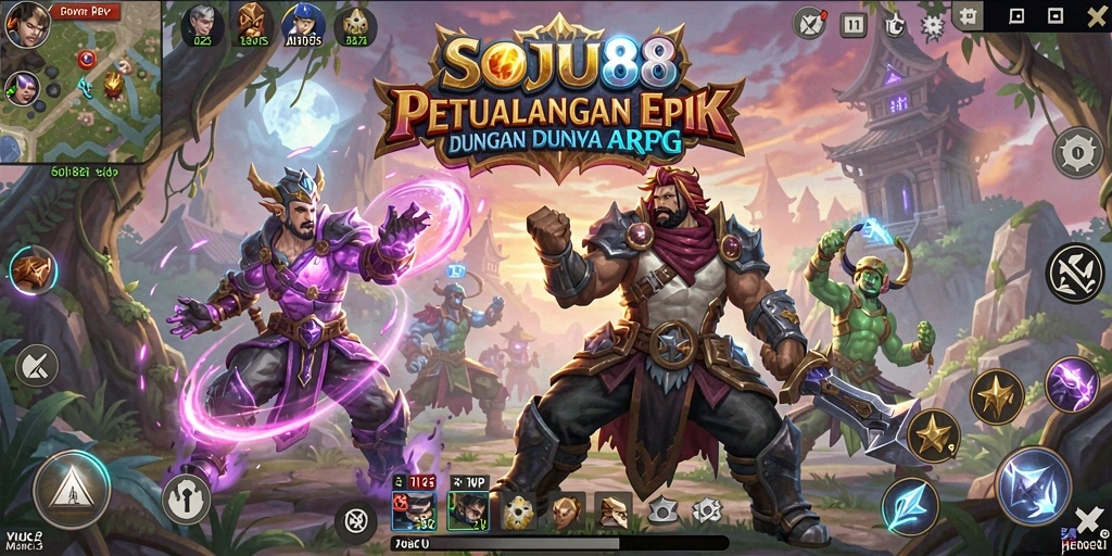 Gameplay mendebarkan dengan pertarungan epik di SOJU88.