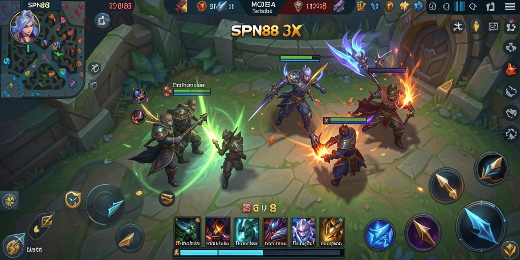 Gameplay SPN88 yang intens dalam pertempuran tim.
