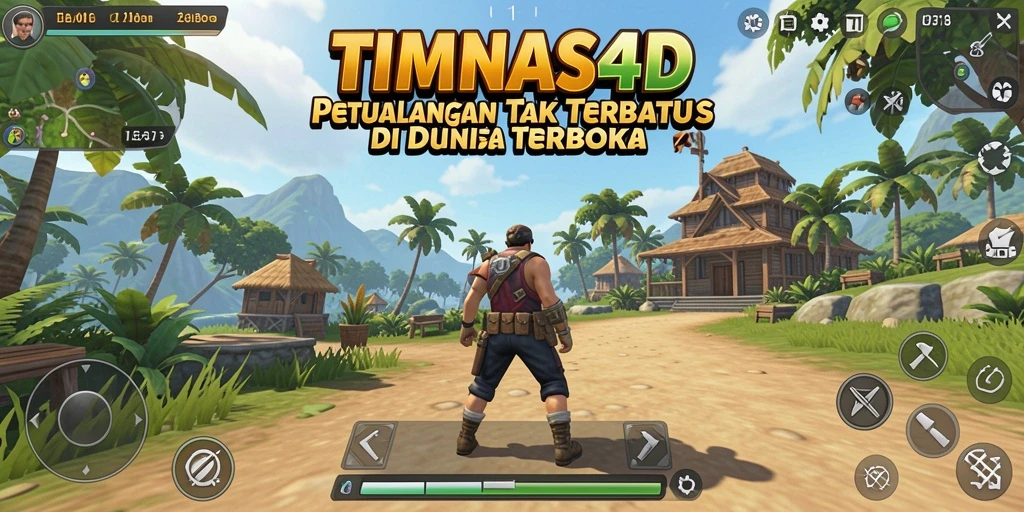 Screenshot menampilkan petualangan mendebarkan dalam dunia terbuka yang indah.