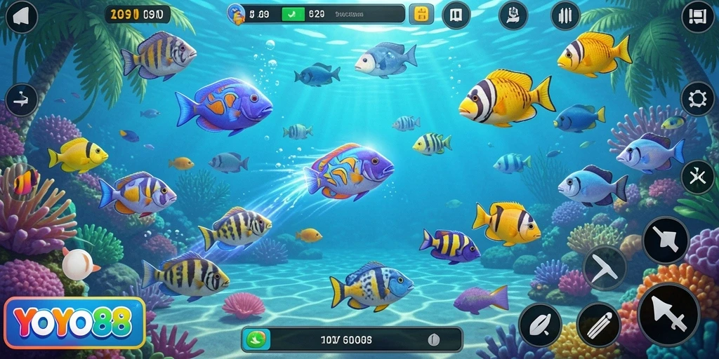 Gameplay seru Tembak Ikan di YOYO88.